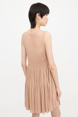 Alaïa Knit Smocked Mini Dress