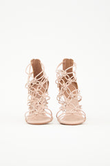 Alaïa Leather Cage Heeled Sandal