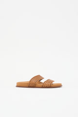 Alaïa Leather Laser Cut Slide