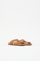 Alaïa Leather Laser Cut Slide