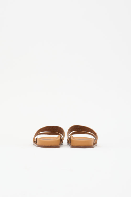 Alaïa Leather Laser Cut Slide