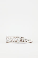 Alaïa Leather Perforated Flat