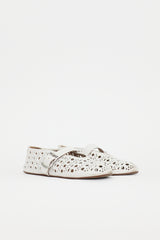 Alaïa Leather Perforated Flat