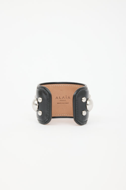 Alaïa Leather Studded Cuff