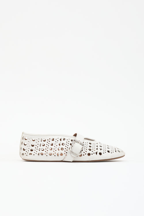 Alaïa Leather Vienne Flat