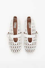 Alaïa Leather Vienne Flat