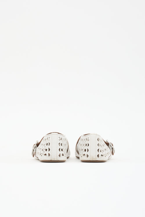 Alaïa Leather Vienne Flat