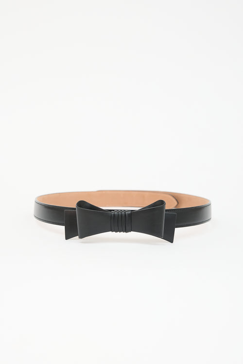 Alaïa Leather Bow Slim Belt