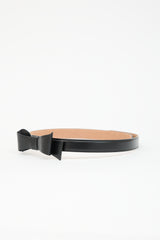 Alaïa Leather Bow Slim Belt