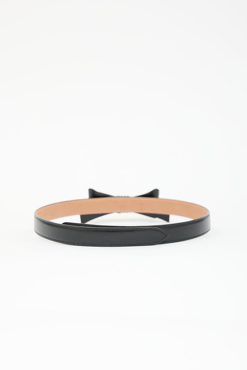 Alaïa Leather Bow Slim Belt
