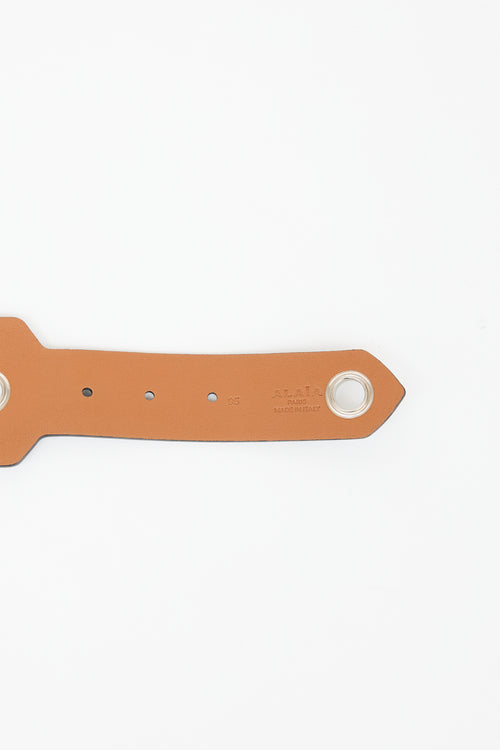 Alaïa Leather Grommet Laser Cut Belt