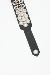 Alaïa Leather Grommet Laser Cut Belt