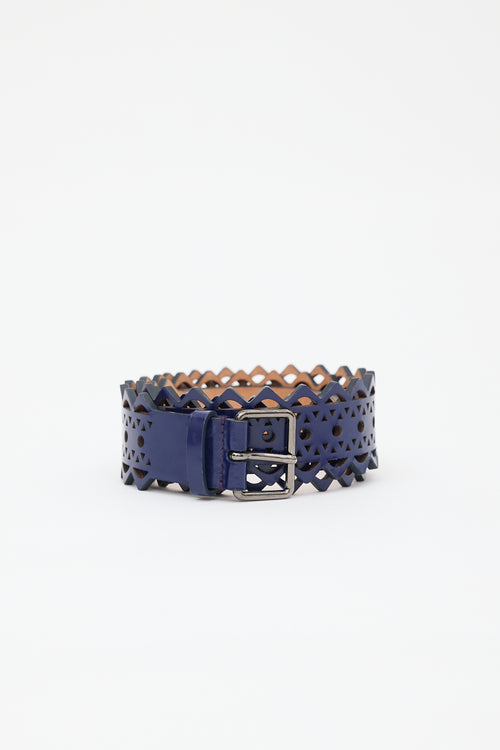 Alaïa Leather Laser Cut Belt