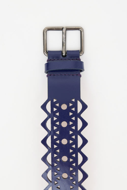 Alaïa Leather Laser Cut Belt