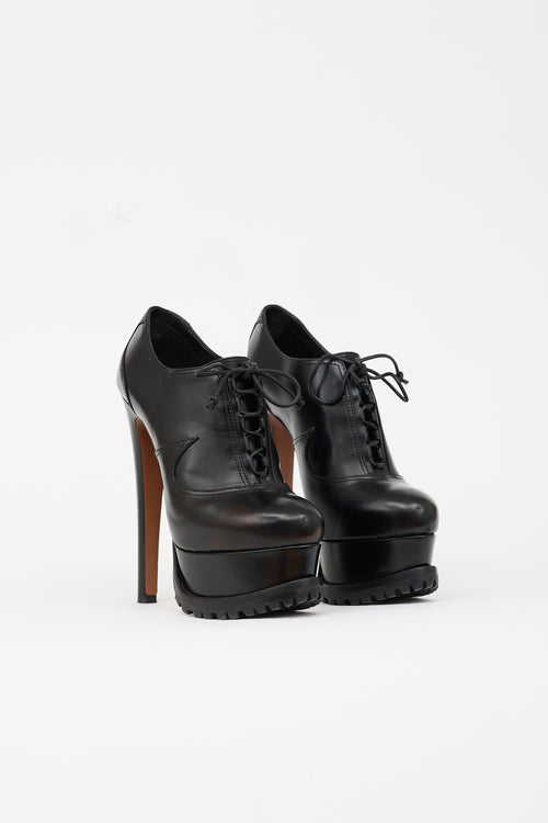 Alaïa Leather Oxford Platform Heel