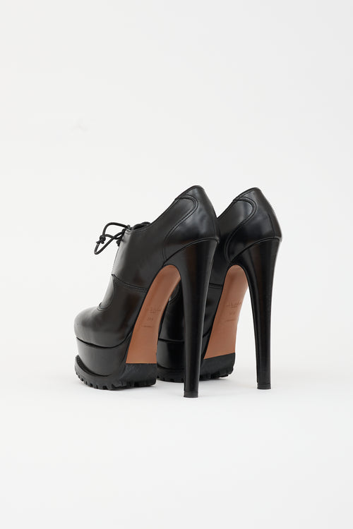 Alaïa Leather Oxford Platform Heel