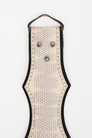 Alaïa Leather Serrated Belt