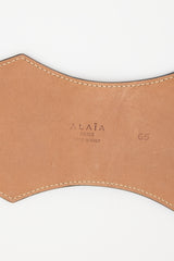 Alaïa Leather Serrated Belt
