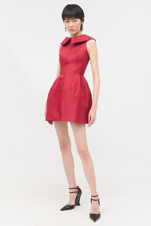 Alaïa Panelled Collared Mini Dress