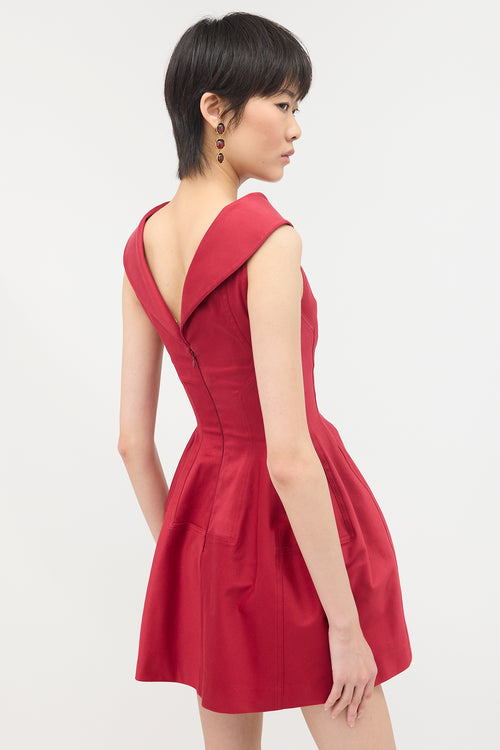 Alaïa Panelled Collared Mini Dress