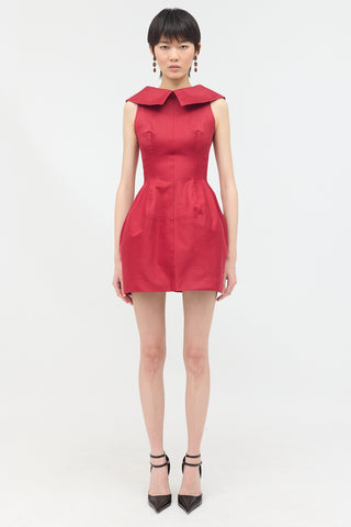 Alaïa Panelled Collared Mini Dress