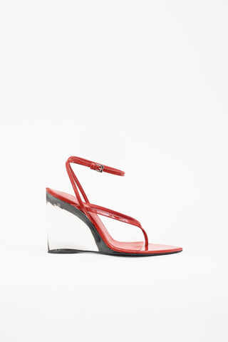 Alaïa Patent Invisible Sandal