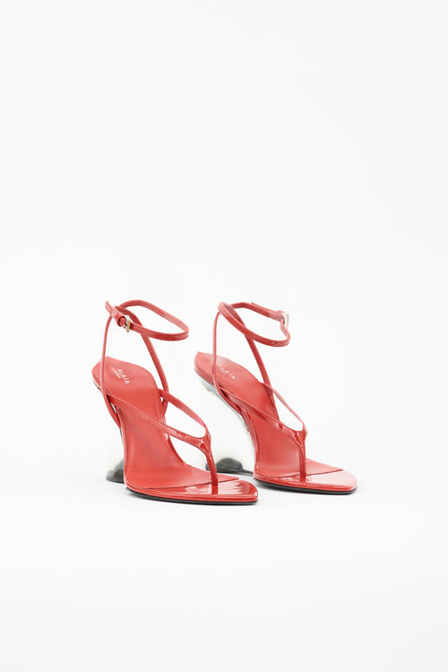 Alaïa Patent Invisible Sandal