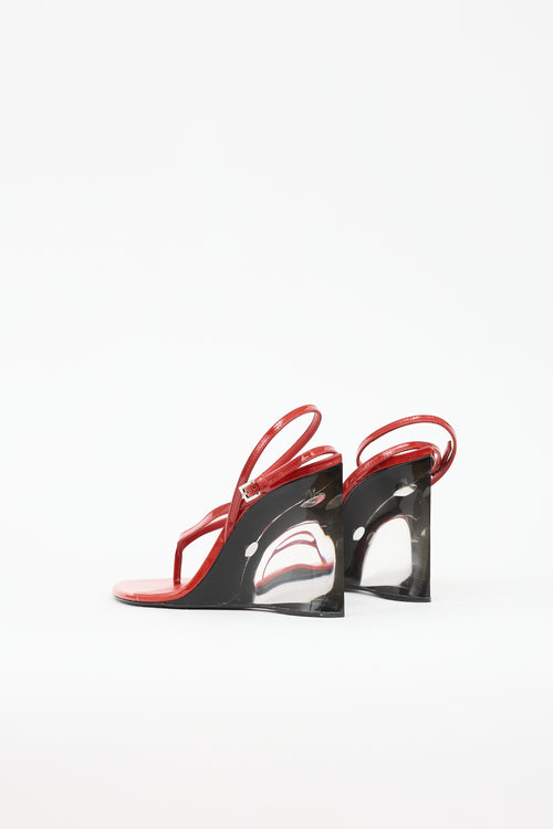 Alaïa Patent Invisible Sandal