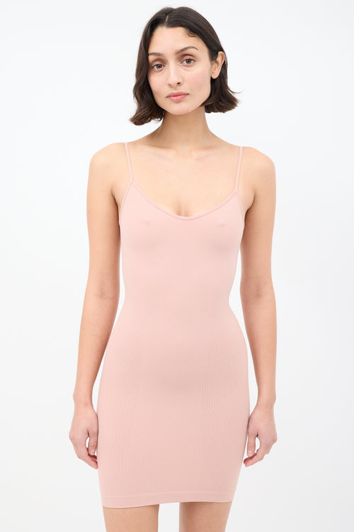 Alaïa Pink Nylon Contour Mini Dress