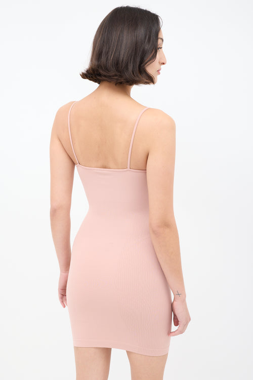 Alaïa Pink Nylon Contour Mini Dress