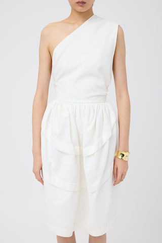 Alaïa Pleated One Shoulder Dress