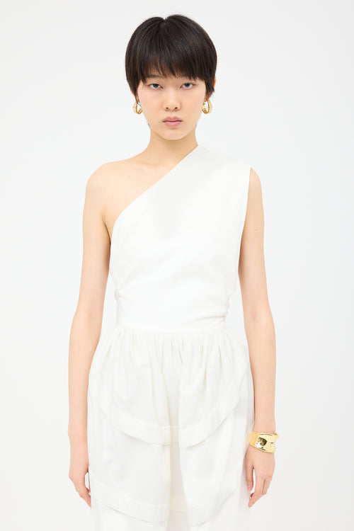 Alaïa Pleated One Shoulder Dress