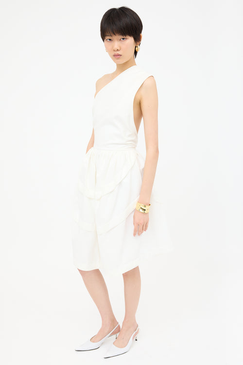 Alaïa Pleated One Shoulder Dress