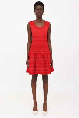 Alaïa Pointelle Knit Dress