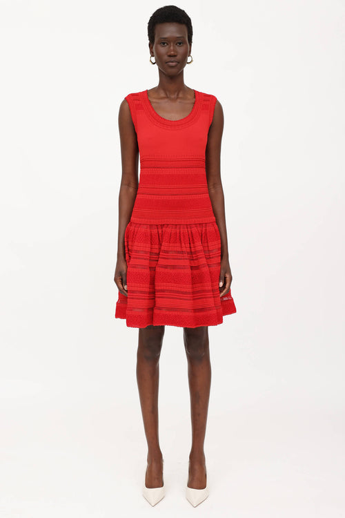 Alaïa Pointelle Knit Dress