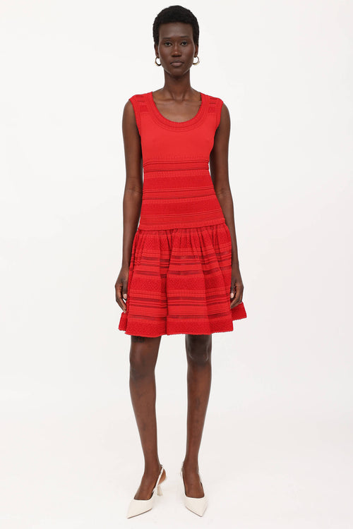 Alaïa Pointelle Knit Dress