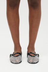 Alaïa Crystal Fishnet Ballet Flat