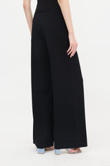 Alaïa Ribbed Knit Wide Leg Pant