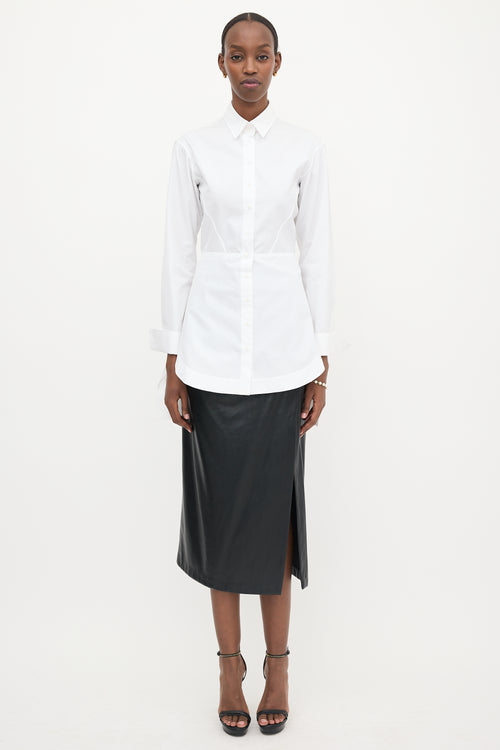 Alaïa Ruched Hi-Low Shirt