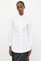 Alaïa Ruched Hi-Low Shirt