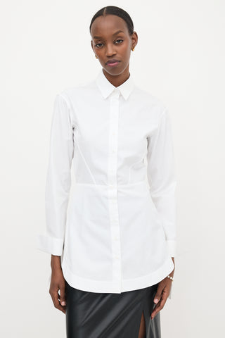 Alaïa Ruched Hi-Low Shirt