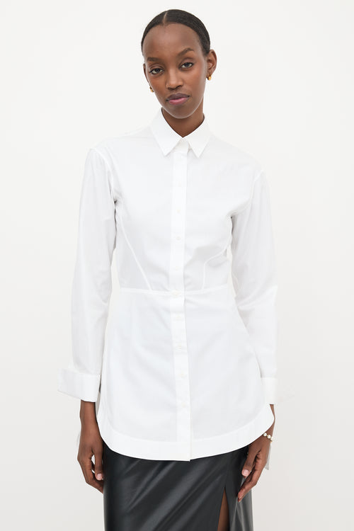 Alaïa Ruched Hi-Low Shirt