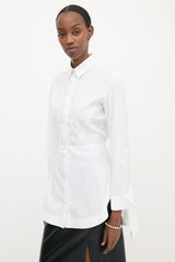 Alaïa Ruched Hi-Low Shirt