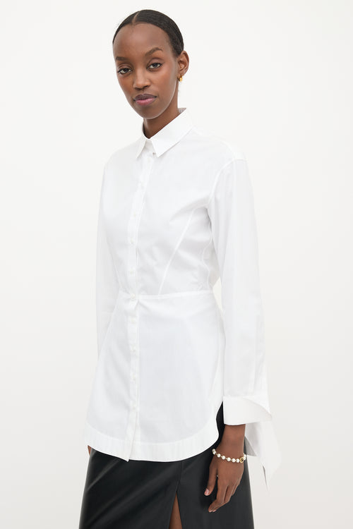 Alaïa Ruched Hi-Low Shirt