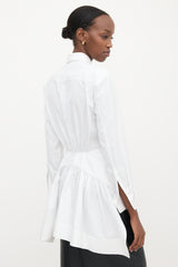 Alaïa Ruched Hi-Low Shirt