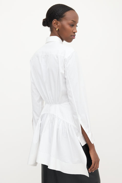 Alaïa Ruched Hi-Low Shirt