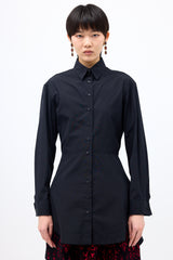 Alaïa Ruched Hi-Low Shirt