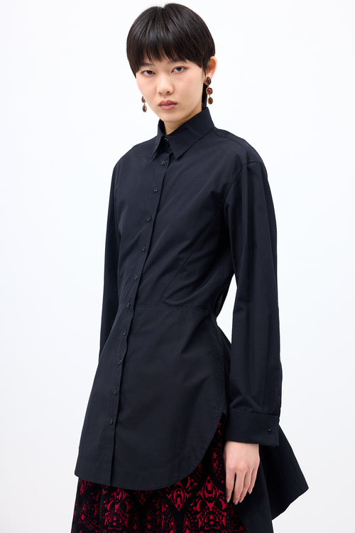Alaïa Ruched Hi-Low Shirt