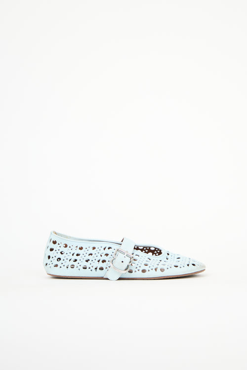 Alaïa Suede Laser Cut Ballet Flat