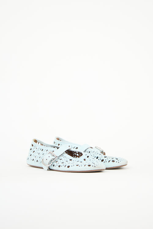 Alaïa Suede Laser Cut Ballet Flat